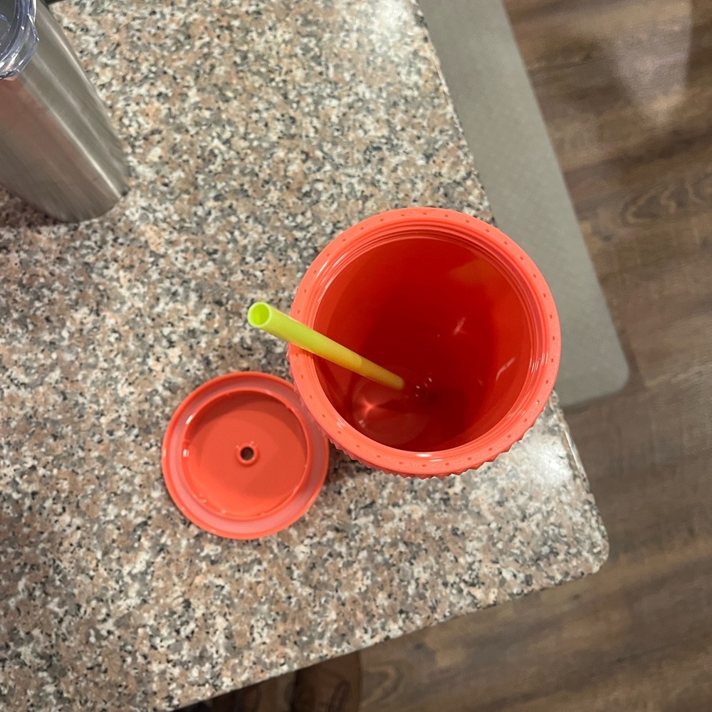 Starbucks Pink Studded Tumbler and Yellow Straw - Picture 3 of 4